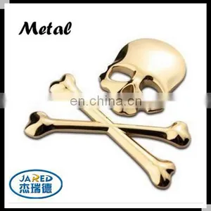 3D Skull Metal Car Motorcycle Sticker Label Skull Emblem Badge thumbnail-1