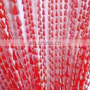 Red Iridescent Raindrops Doorway Beaded Curtains thumbnail-1