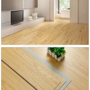 SPC Floor Plastic Flooring Sheet Tiles Slotted Click Lock 3.2mm Thickness 0.4mm Wear Layer thumbnail-1