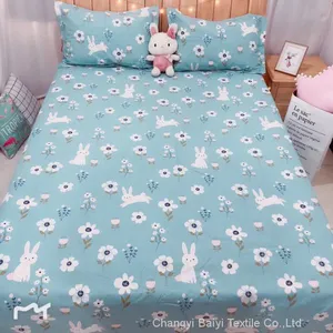 Polyester Woven Microfiber Brushed Fabric for Bed Sheets Set Fabric Polyester Brushed Printed Bedsheet Fabric Home Textile thumbnail-2
