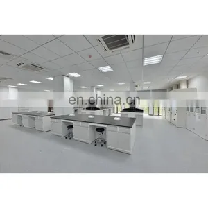 Professional Chemistry Laboratory Equipment Lab Island Workbench Steel Work Table thumbnail-2