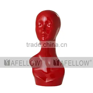 Red Model Abstract Head Mannequin Fashion Head Model Adults Hair Mannequins H1090 thumbnail-1