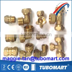 Brass Compression Pex Fitting for Pex Multilayer Water Pipe thumbnail-3