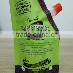 Stand up Spout Plastic Sauce Bag/jam Packaging Pouch With Spout/pepper Sauce Pouch With Nozzle thumbnail-1