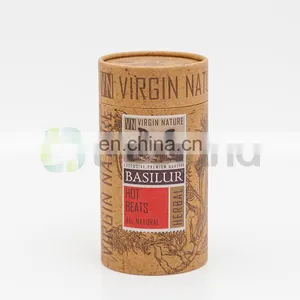 Wholesale Custom Kraft Paper Tube Tea Canisters Herb Nature Packaging thumbnail-2