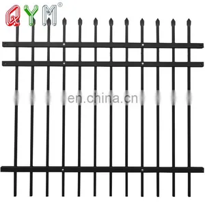 Steel Picket Fence Garden Border Square Tube Fence Ornamental Top Picket Fence thumbnail-5