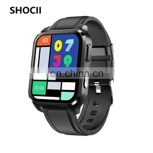 ECG PPG Monitor Body Temperature Blood Oxygen Detection Rubber Watch Band Pedometer Calories Milage E90 ECG PPG Smart Watch thumbnail-1