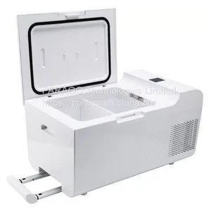 20L Small Car Fridge With Pull Rod For Home Car Dual Use Camping Drinking and Food Storage thumbnail-2