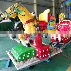 China Suppliers Fairground Amusement Park Playground Equipment Small Horses Train Rides for Sale thumbnail-5