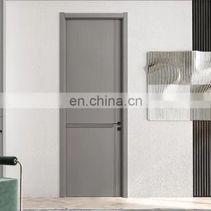 Economic House Apartment Door With 5mm MDF Board Hinged Interior Bedroom Door Painting Free MDF Door thumbnail-2