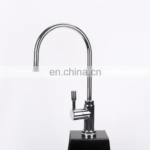 Kitchen Long Neck Brass Drinking Water Faucet Chrome Plated Wall Mounted Single Lever Cold Kitchen Tap thumbnail-4
