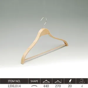 Factory Direct Sale Wooden Hangers for Closet Coat Clothing Store Wood Hangers thumbnail-2