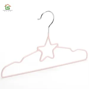 Factory Space Saving Metal PVC Dipped Wire Hangers Metal Hangers With Customized Color for Kids/ Women thumbnail-2
