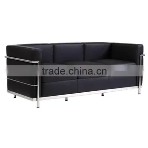Le Corbusier LC2Leather Sofa, Modern Mid-century Designer Furniture Producer In China thumbnail-1