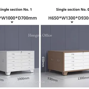 Industrial Grade Map Cabinet for Manufacturing Plants - Knock-down Structure Flat File Cabinet With Side Pulls, Easy Assembly thumbnail-2