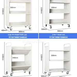 Industrial Transport Book Wagon | Double Sided Shelves & High Load Bearing | Bookstores - Commercial Furniture thumbnail-4