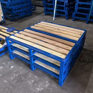 Galvanized Wood Surface Steel Pallet for Warehouse Logistics thumbnail-1