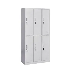 Office Furniture KD Storage Cupboard Dormitory 6 Door Steel Locker Cabinet thumbnail-1