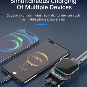 Retractable Car Charger [USB C & L Cable], 4 in 1 Fast Charging Retractable Car Charger Cigarette Adapter thumbnail-3