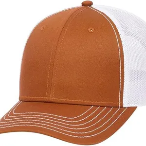 Blank Two Tone Mesh Trucker Hat Curved Brim Adjustable Snapback Baseball Cap Custom Logo Promotional Sports Caps Wholesale thumbnail-2