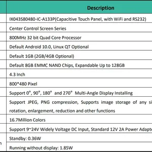 4.3″ Open Frame Android Panel PC A133P – Embedded Control Platform thumbnail-2