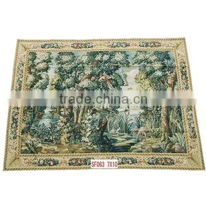 100% Wool Hand Knotted Aubusson Tapestry thumbnail-1