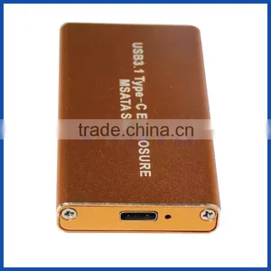 Aluminium MSATA SSD Box USB3.1 Type C Gen 2 to 3050 mm MSATA SSD Enclosure thumbnail-4
