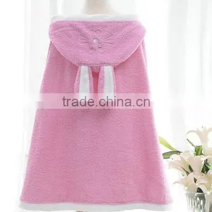 New Style 100% Cotton Hot Sale Cheap Baby Hooded Bath Towel Bathrobe for Children thumbnail-2