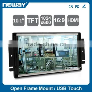 10.1Inch TFT LCD Industrial Touch Screen LCD Monitor Low Cost Touch LCD Monitor VGA AV USB Input thumbnail-1