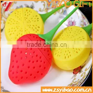 2015 Fashion Tool Silicone Strawberry Lemon Pear Shape Tea Infuser thumbnail-1