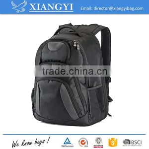 Black Notebook Shoulder Bag Rucksack Backpack 17" Laptop Backpack thumbnail-1