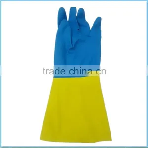 Blue and Yellow Long Neoprene Rubber Anti-Vibration Gloves thumbnail-4