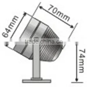 3W High Quality IP68 12V Underwater RGB LED Spotlight thumbnail-2