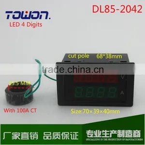 DL85-2042 Dual LED 4 Digital AC 200-450V 0.00-100.0A Display Voltage and Current Meter Panel Voltmeter Ammeter thumbnail-2