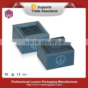Small Blue Cufflink Jewelry Box thumbnail-3