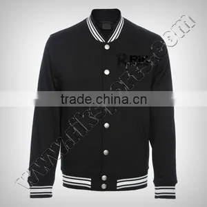 Beautiful Black Color Baseball Jackets Baseball Garments for Men & Women thumbnail-1