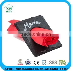 [factory Direct] Black Top Grade Gifts Slate Napkin Ring CJJ-1008RD1A thumbnail-1