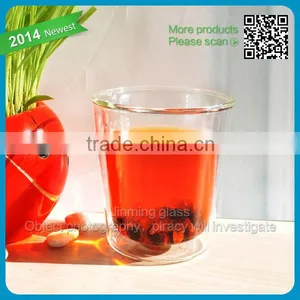 Classical 50ml Double Wall Glass Cup Drinking Glass for Gift Glassware thumbnail-1