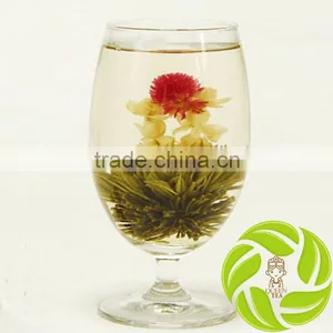 Hot Selling China Tea Hand-made Artist Tea Blooming Tea Two Dragon Playing Pearl thumbnail-1
