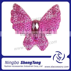 2014 Fashion Butterfly Bead Shining Resin Stone Beads thumbnail-1