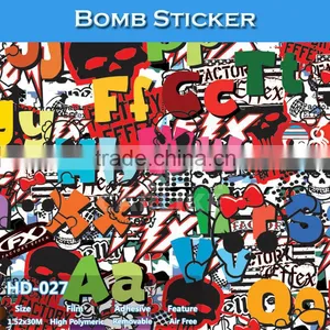 HD-027 CARLIKE Air Bubble Free Bomb Sticker Car Wrap Material thumbnail-1