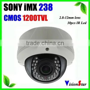 Outdoor IR Dome CCTV Camera 1200TVL Sony IMX238 CMOS Sensor With OSD Menu, 2.8-12mm Lens, WDR Function thumbnail-1