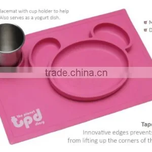 BPA Free Wholesale Non-slip Silicone Baby Hot Food Table Mat thumbnail-5