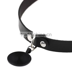 Fashion Women Man Round Zodiac Pendant Necklace Leather Chain Necklace Choker Vintage Jewelry thumbnail-4