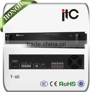 ITC T-60 Series Having 3 Level Priority Professional Power Mixer Amplifier thumbnail-1