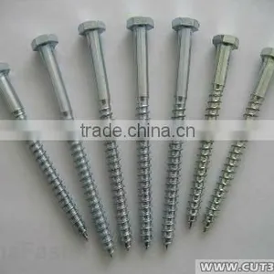 Hexagon Head Screw DIN 571 Blue White Zinc thumbnail-1