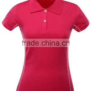 2015 Ladies Pure Cotton Polo Shirts With Quick Dry and Moisture Transfer Function. thumbnail-4