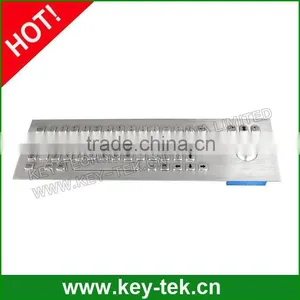 IP65 Waterproof Steel Keyboard With Mechnical Trackball thumbnail-1