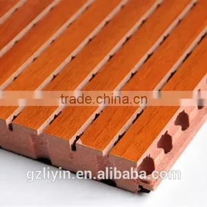 Mdf Wall Board Wooden Grooved Acoustic Sound Absorbing Panel Soundproof Wall Panel for Auditorium thumbnail-1