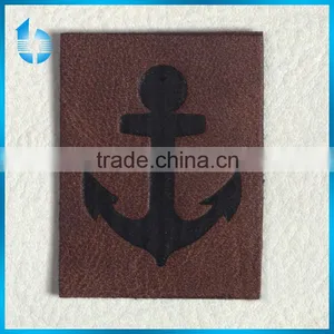 Custom Embossed Leather Label Leather Patch for Students Clothing thumbnail-1